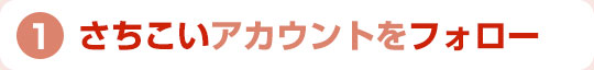 さちこいアカウントをフォロー