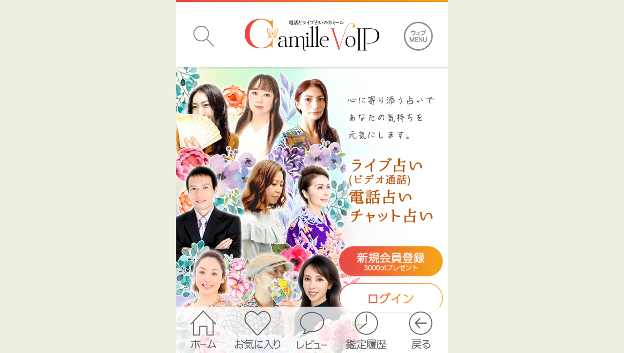 電話とライブ鑑定のカミールVoIP