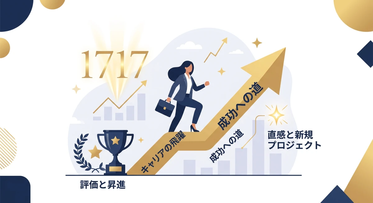 仕事におけるエンジェルナンバー1717|キャリアの成功と飛躍