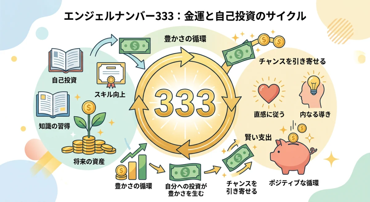 金運におけるエンジェルナンバー333|自己投資と豊かさの循環